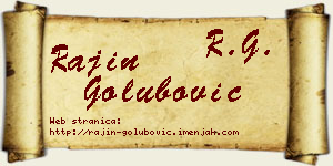 Rajin Golubović vizit kartica